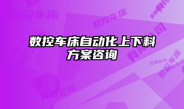 數(shù)控車床自動化上下料方案咨詢