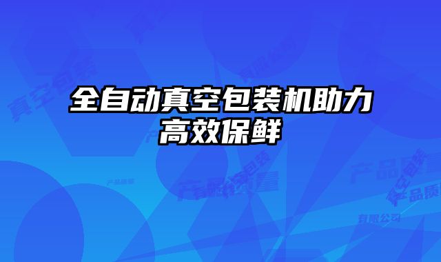 全自動真空包裝機助力高效保鮮