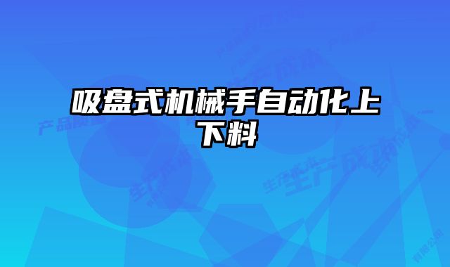 吸盤式機(jī)械手自動(dòng)化上下料